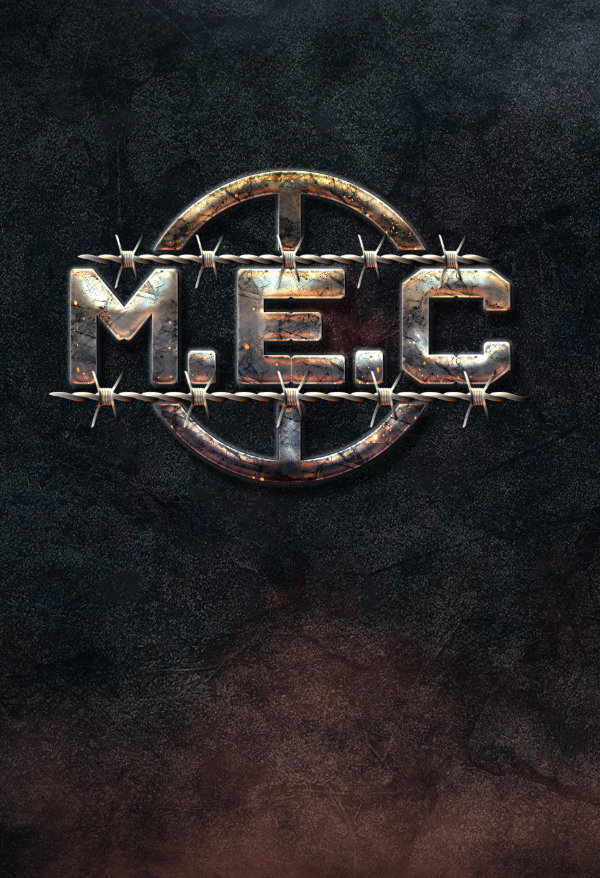 M.E.C written in metallic military font.